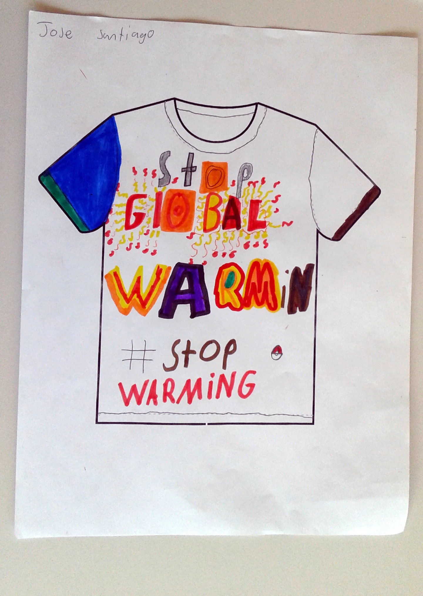 Post tour studio activity. Design a T-shirt with a message.