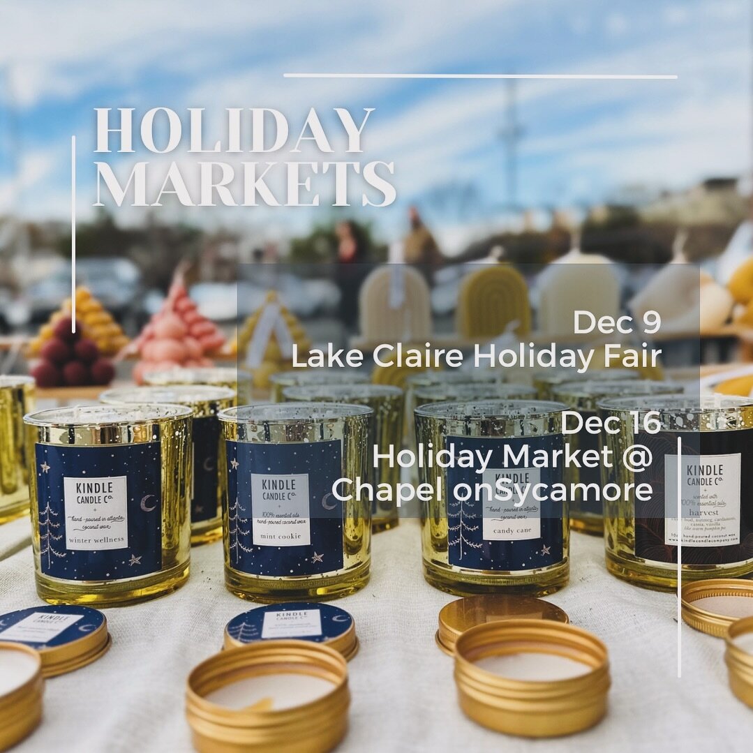 2 markets left of the season! We&rsquo;re setting up at CT/NY at the Lake Claire Holiday Fair this Saturday! Come shop local artisans and support our local community school! Live bands, food trucks, artists and young artists and makers. 🤞no rain.