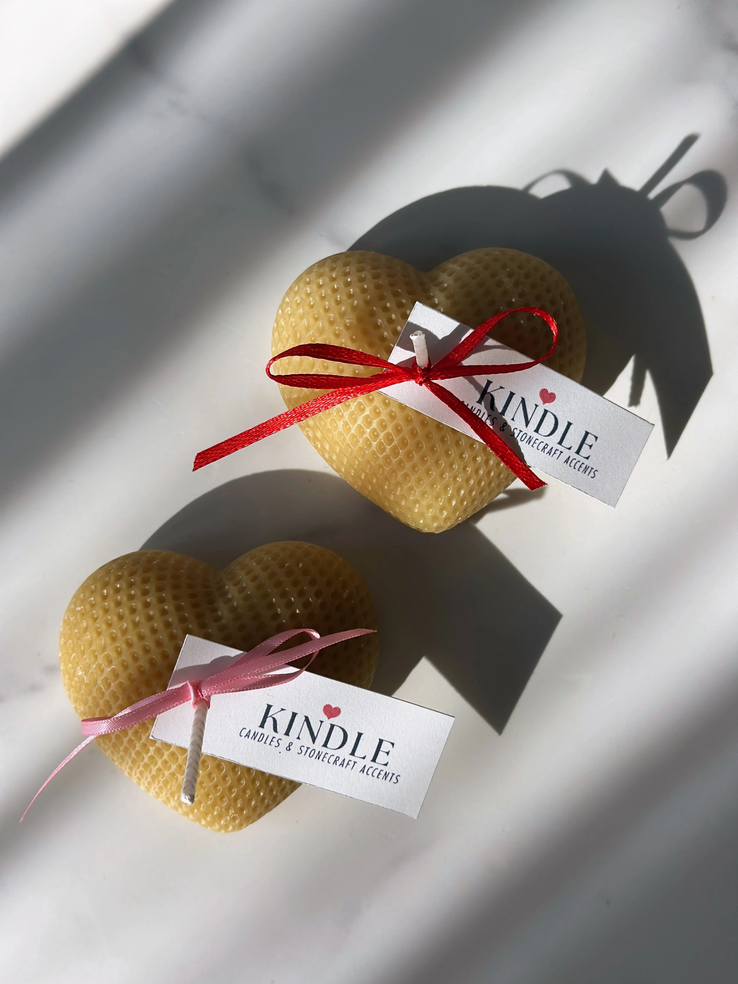 Beeswax Heart Candle (set of 2)