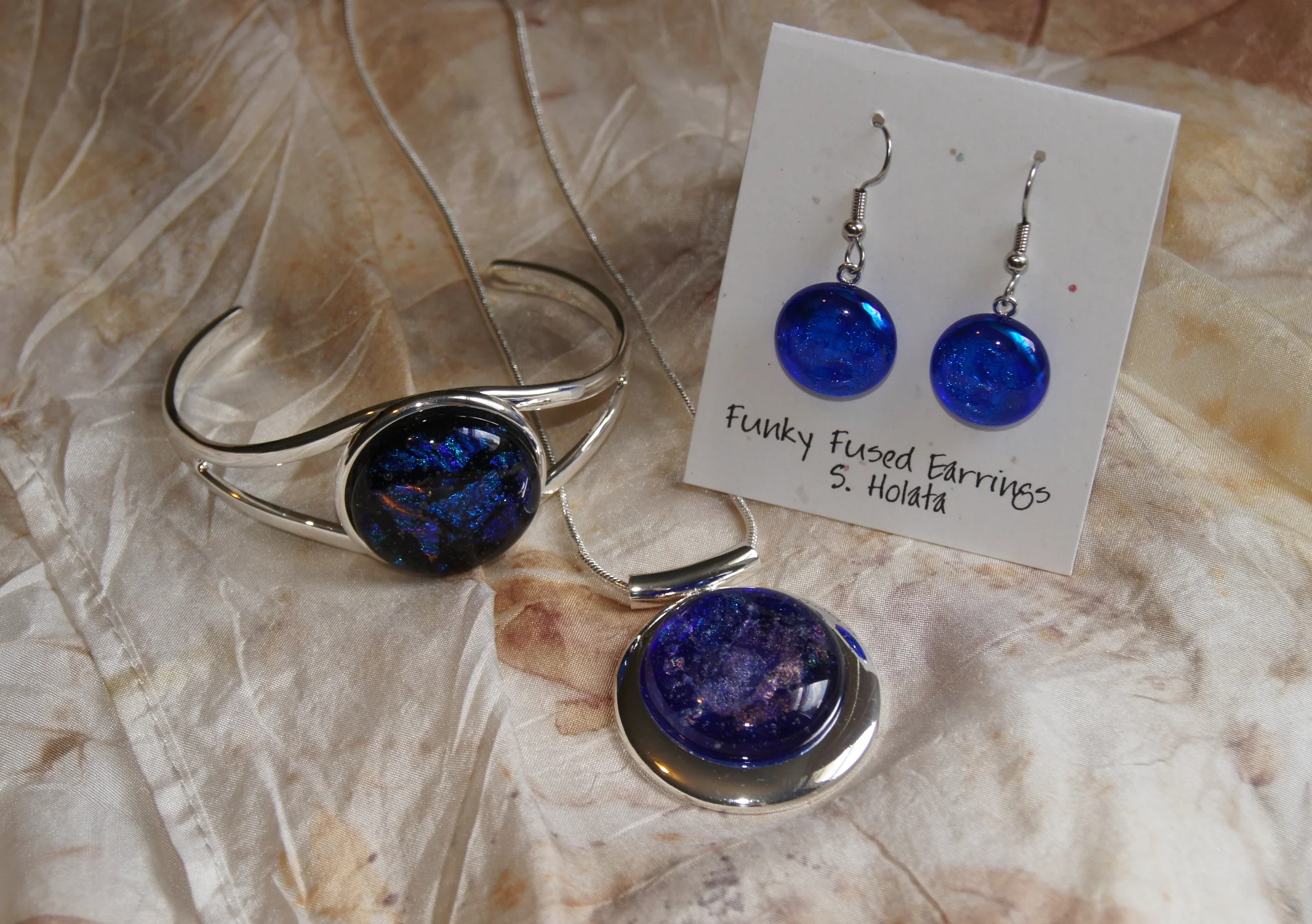 Fused glass jewelry