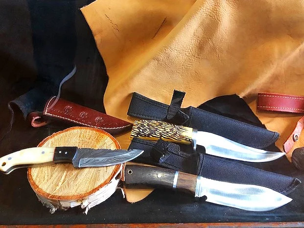 Handmade knives designed by a local U.P. artist.
