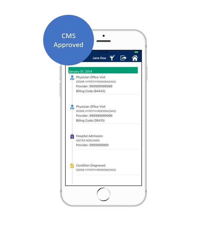 Blue Button® is a government initiative that is not affiliated in any way with BlueButtonPRO. BlueButtonPRO app is approved by Centers for Medicare & Medicaid Services (CMS) for use by Medicare beneficiaries, but is not sponsored by the Federal Government.
