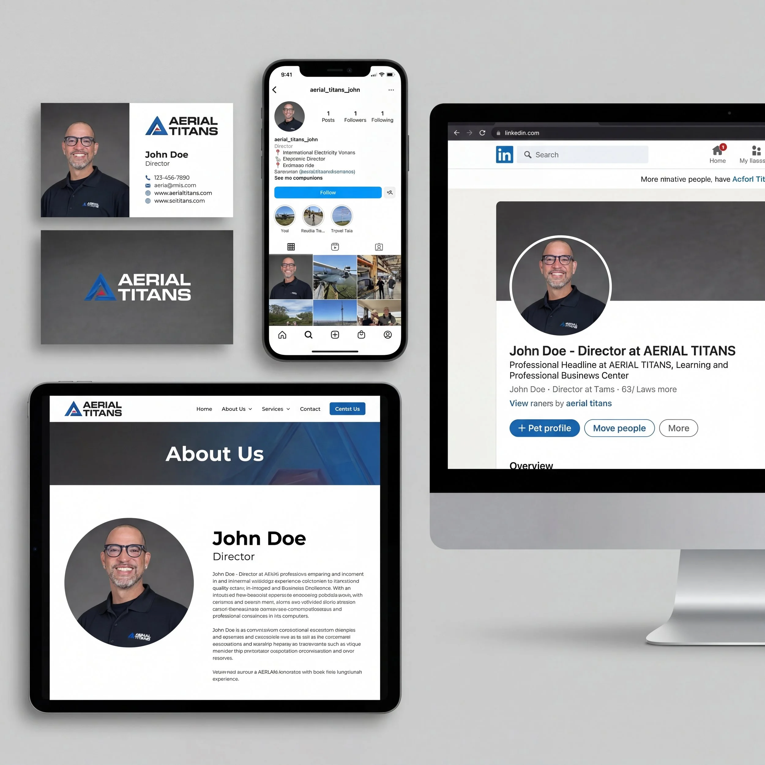 Professional headshots on social media