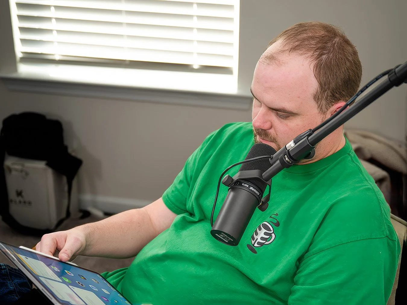 brand photo of a podcaster