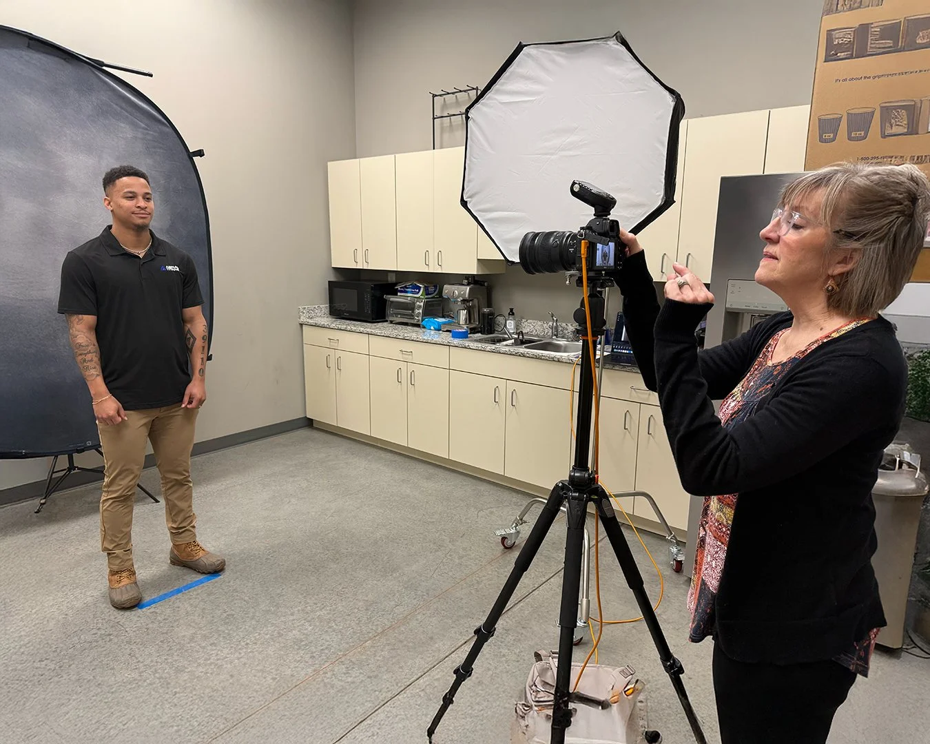 Headshot session behind the scenes