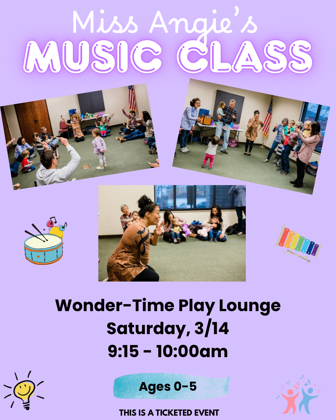 MUSIC CLASS AT WONDER-TIME PLAY LOUNGE!!