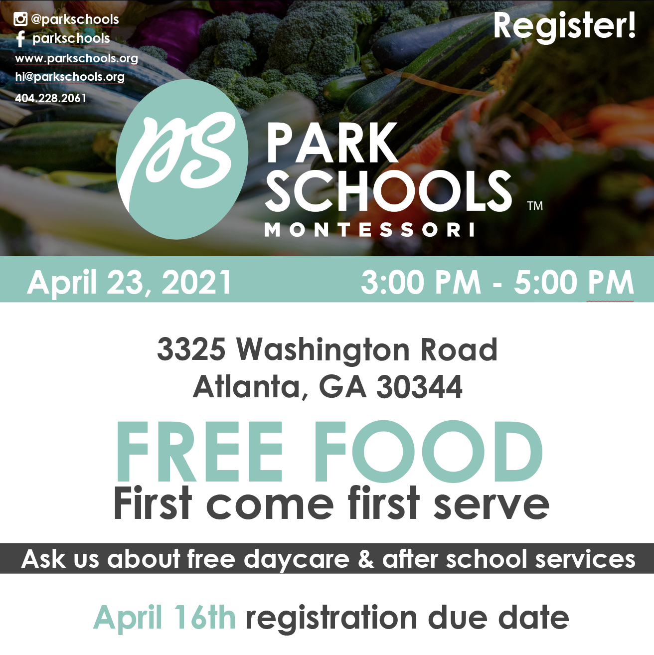 Free Food Event at Park Schools