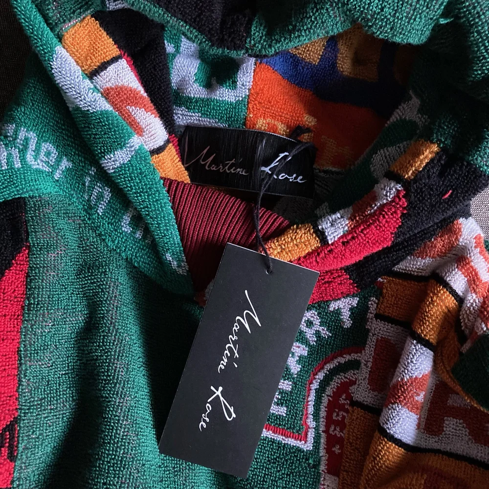 米津玄師　着用　martine rose beermat hoodie Martine Rose Beermat Cotton-terry Patchwork Hooded