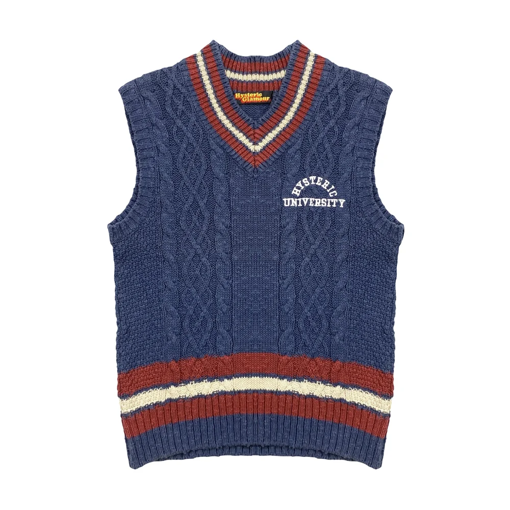 Hysteric Glamour 90s University Knit Vest — sickboyarchive