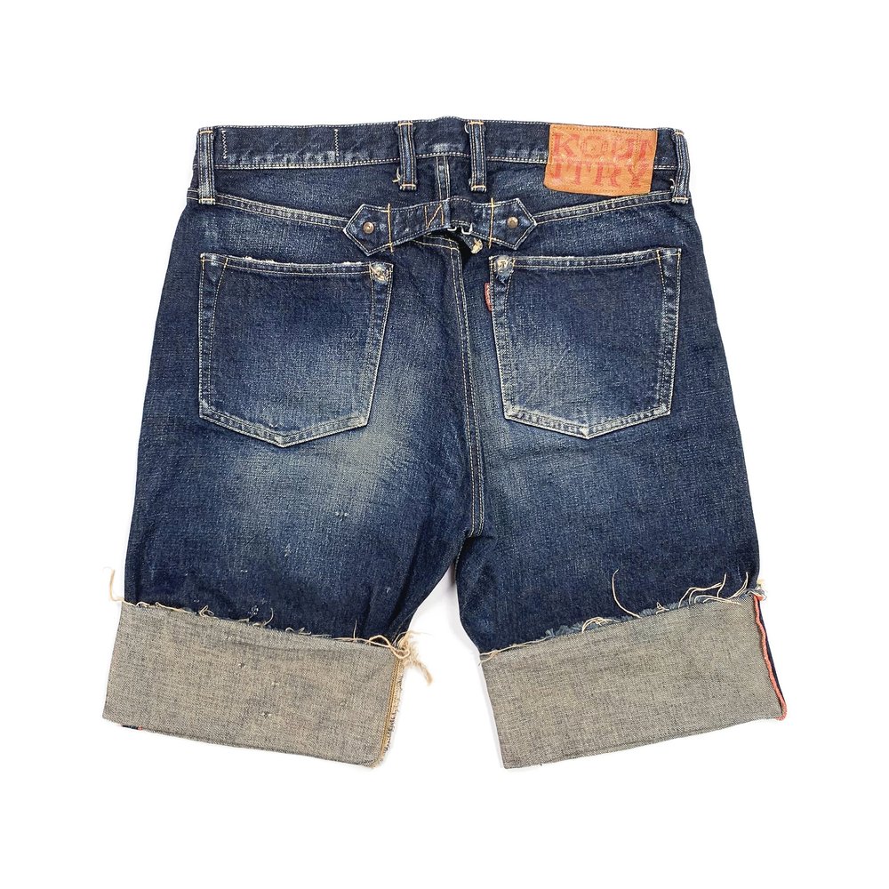 Kapital Kountry Studded Patchwork Denim / Jean Shorts 