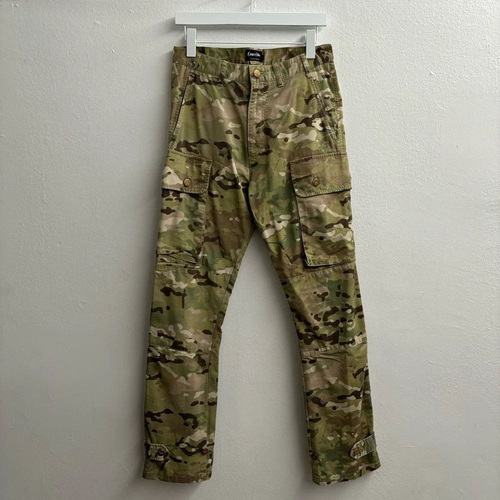 パンツ archive DPS military flare cargo pants Gallery Dept Camouflage Paint Splatter Flare Cargo Pants