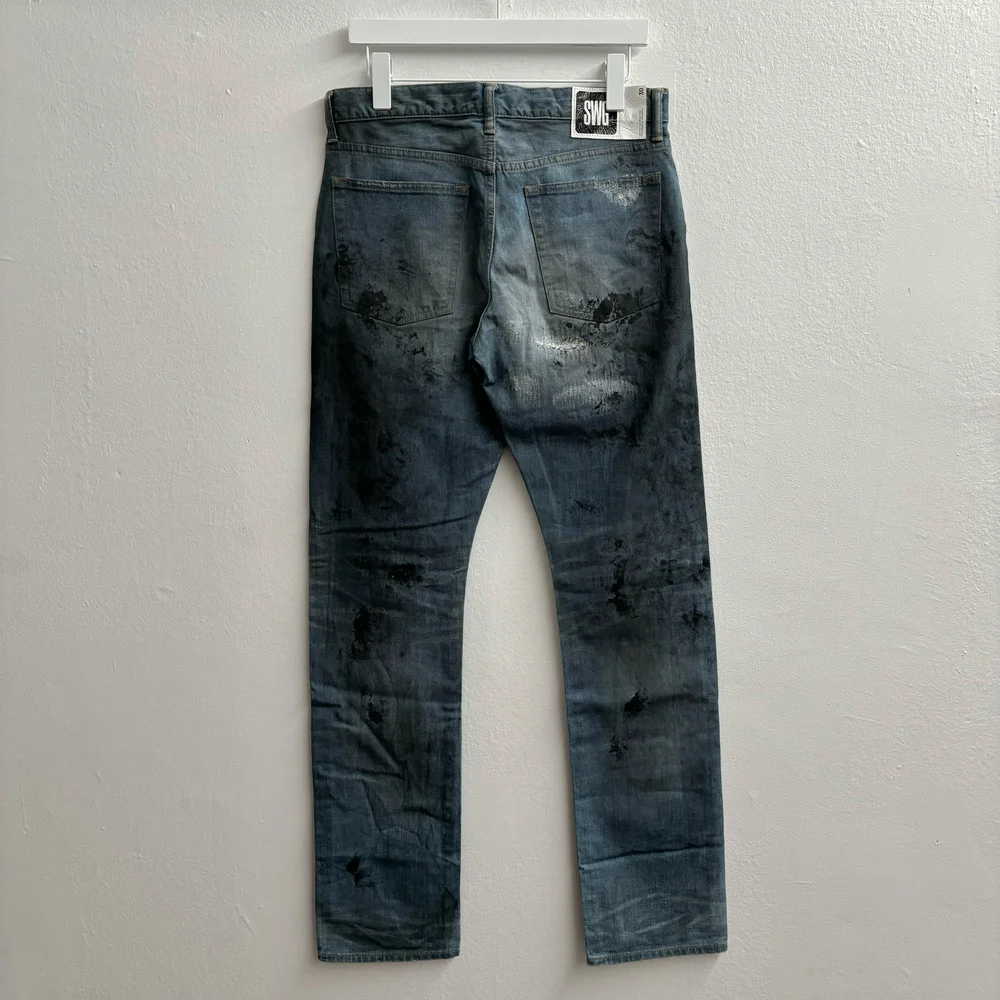 Swagger Paint splattered distressed jeans — sickboyarchive.