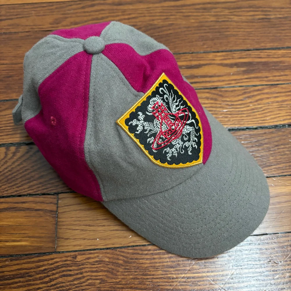 激レア VivienneWestwood オーブロゴ ウール チェック キャップ 激レア VivienneWestwood オーブロゴ ウール チェック キャップ