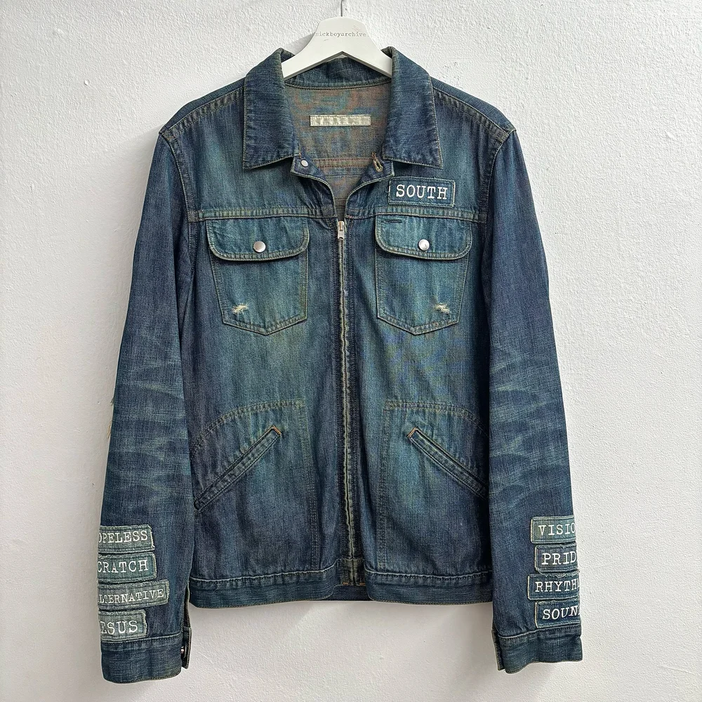 Number (N)ine Hipster Patch Denim Jacket — sickboyarchive.