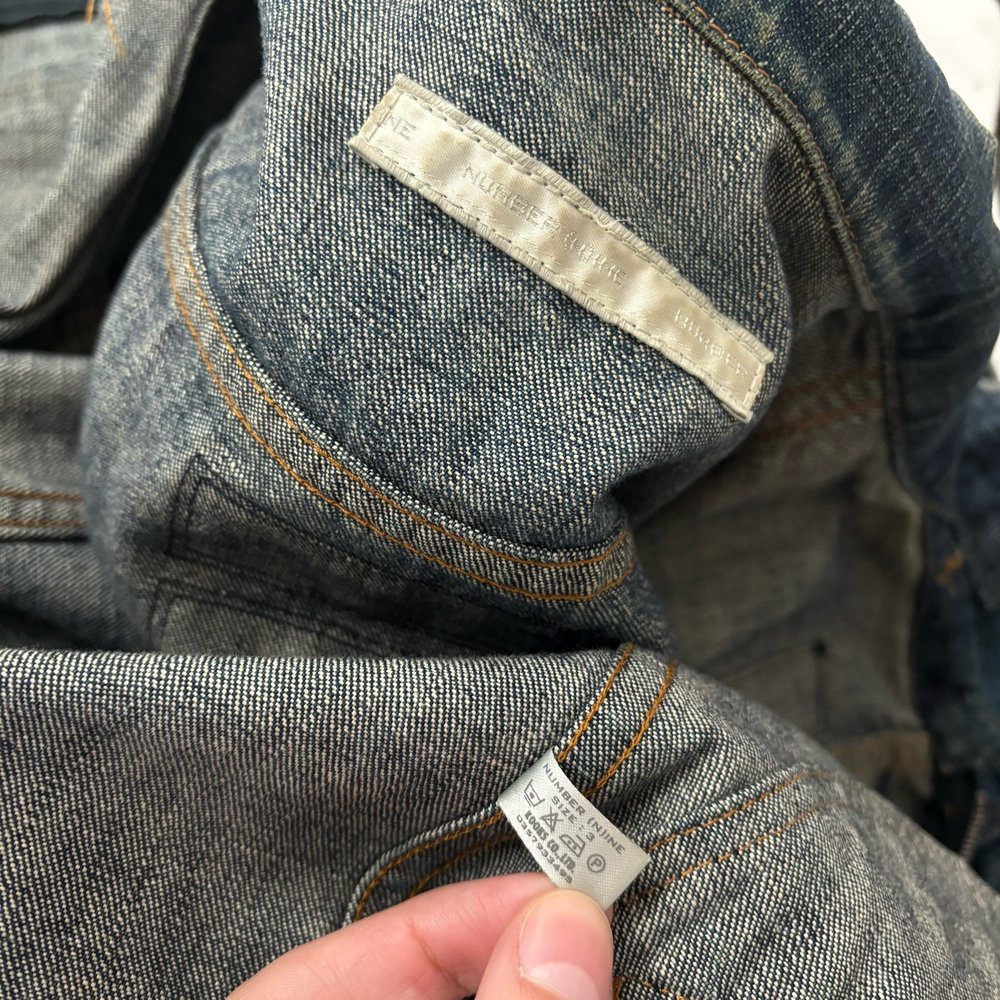 Number (N)ine Hipster Patch Denim Jacket — sickboyarchive.