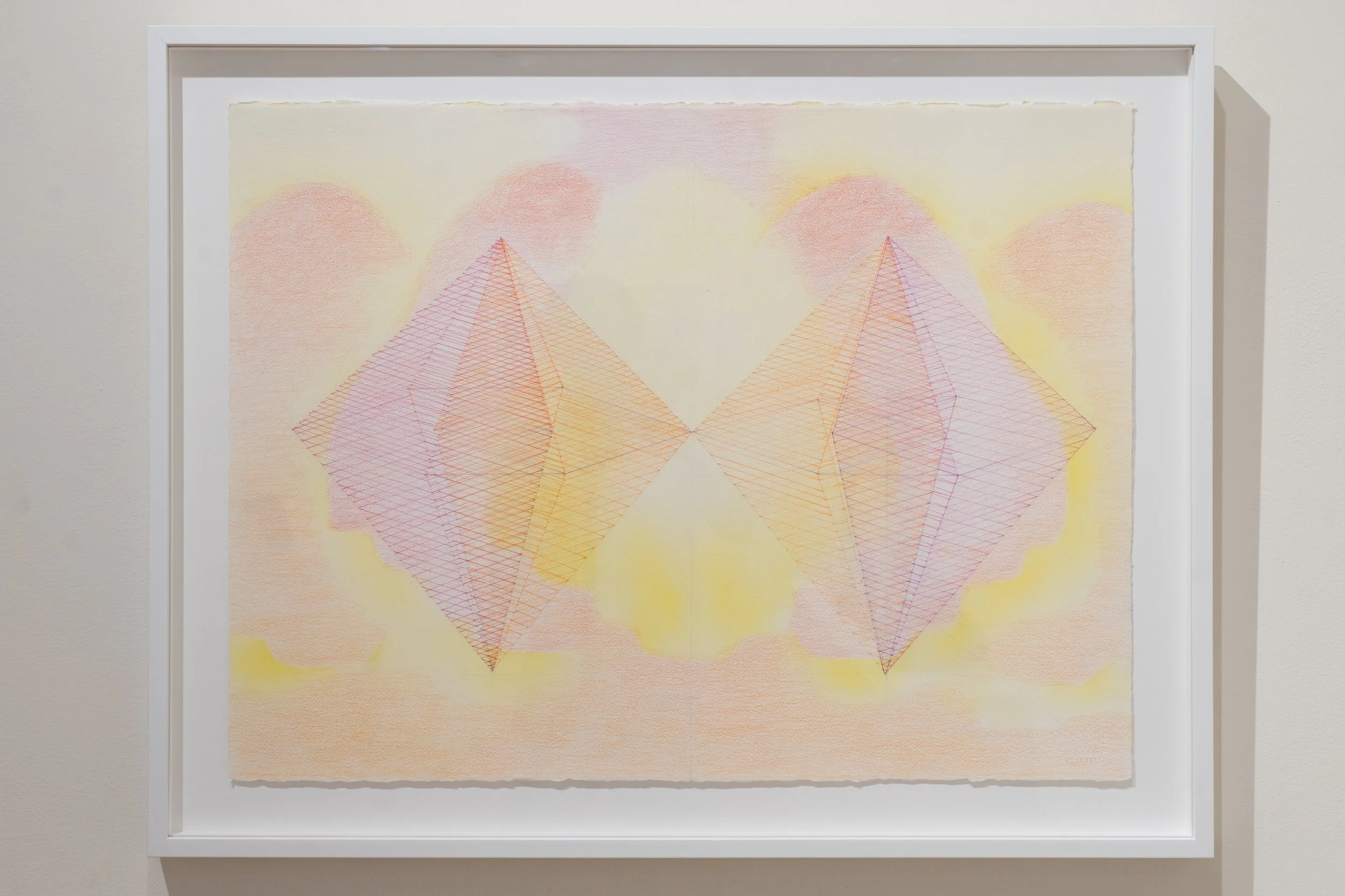   Becoming Light , 2025 Color pencil, acrylic, ink on paper 22.5 x 30 inches 