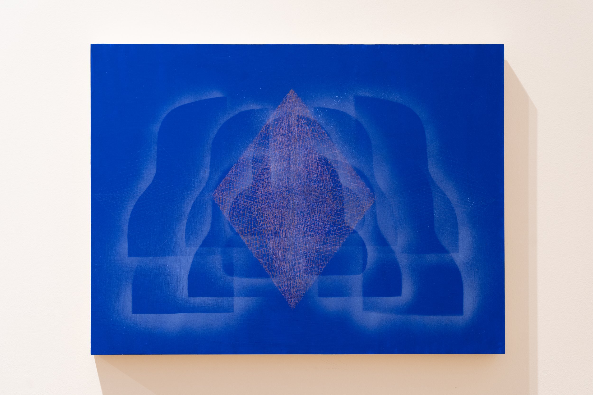   Shadow answers back , 2025 Vinyl and acrylic paint, color pencil 