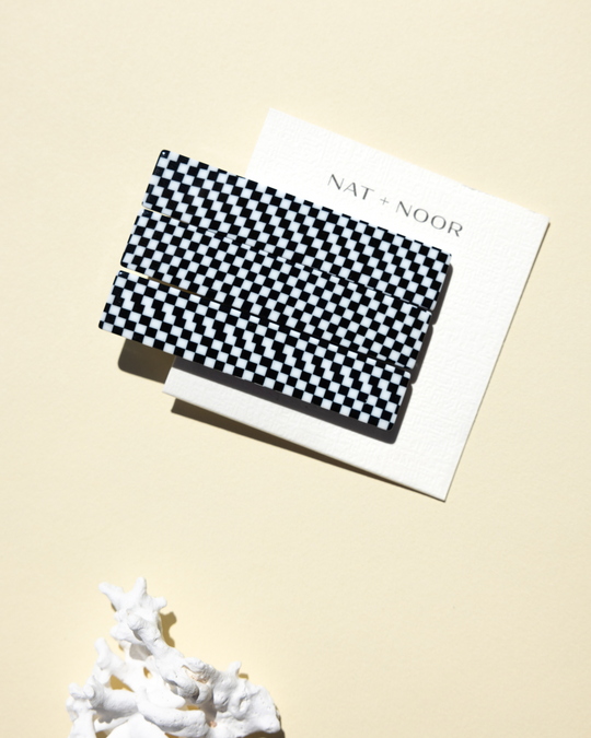 Flora In B+W checkered