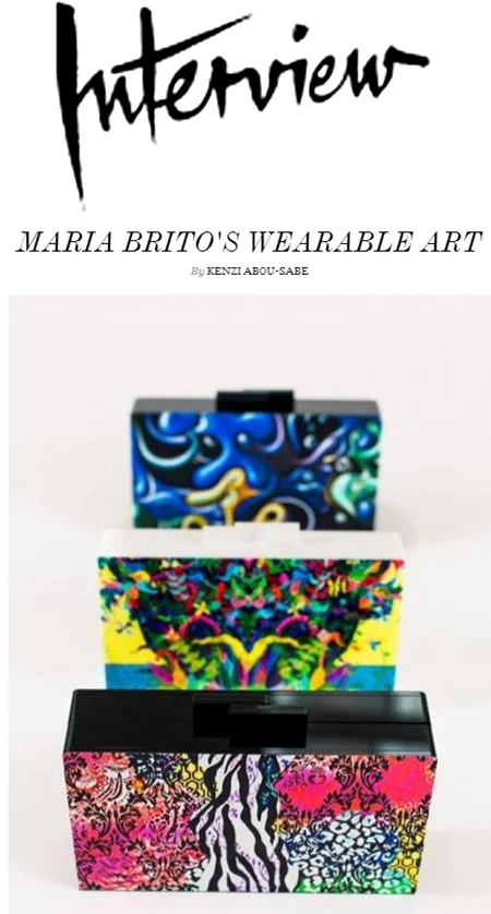  Maria Brito’s art and fashion collaborations featured in Interview Magazine.