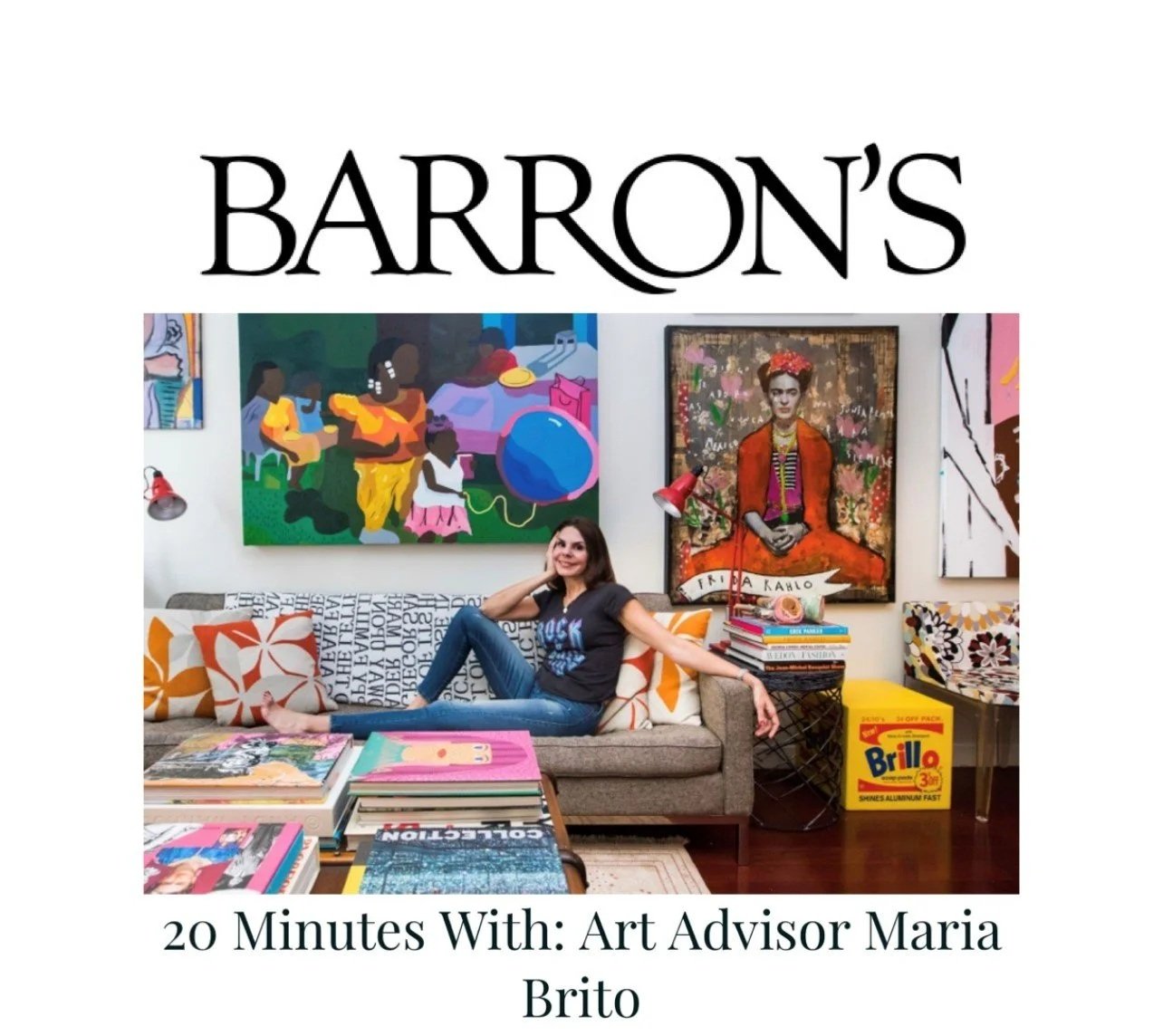 Barron's Profiles Art Advisor Maria Brito on Building an Art Collection