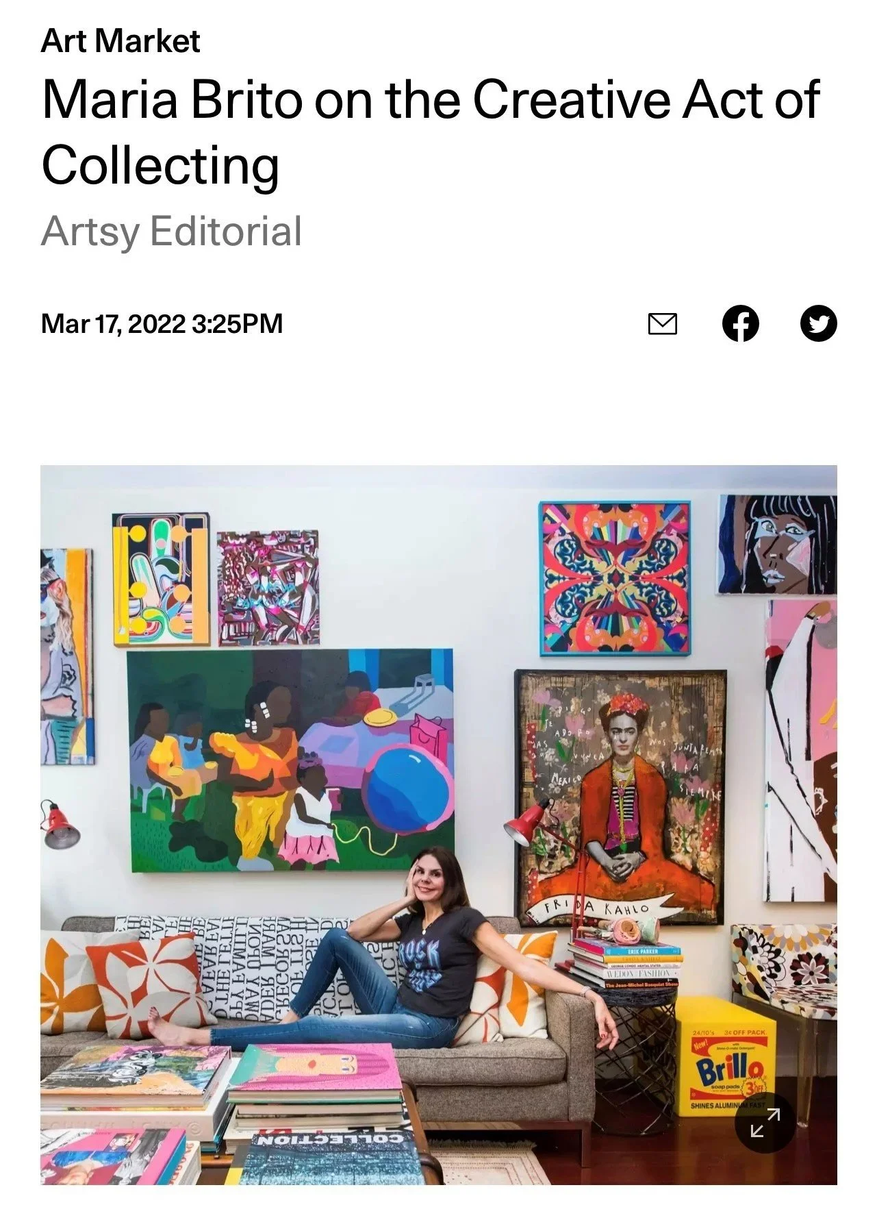 Maria Brito's Book "How Creativity Rules The World" Featured on Artsy
