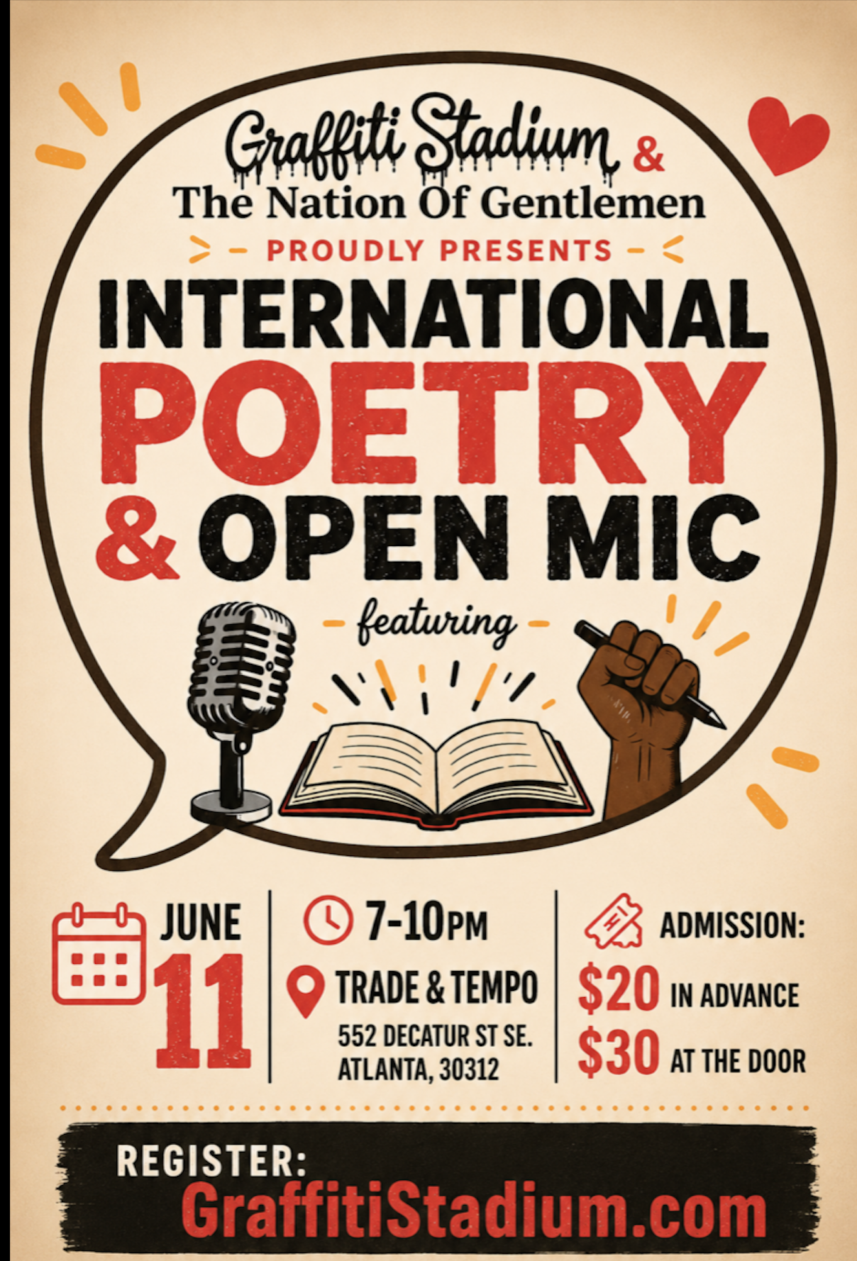 International Poetry &amp; Open Mic