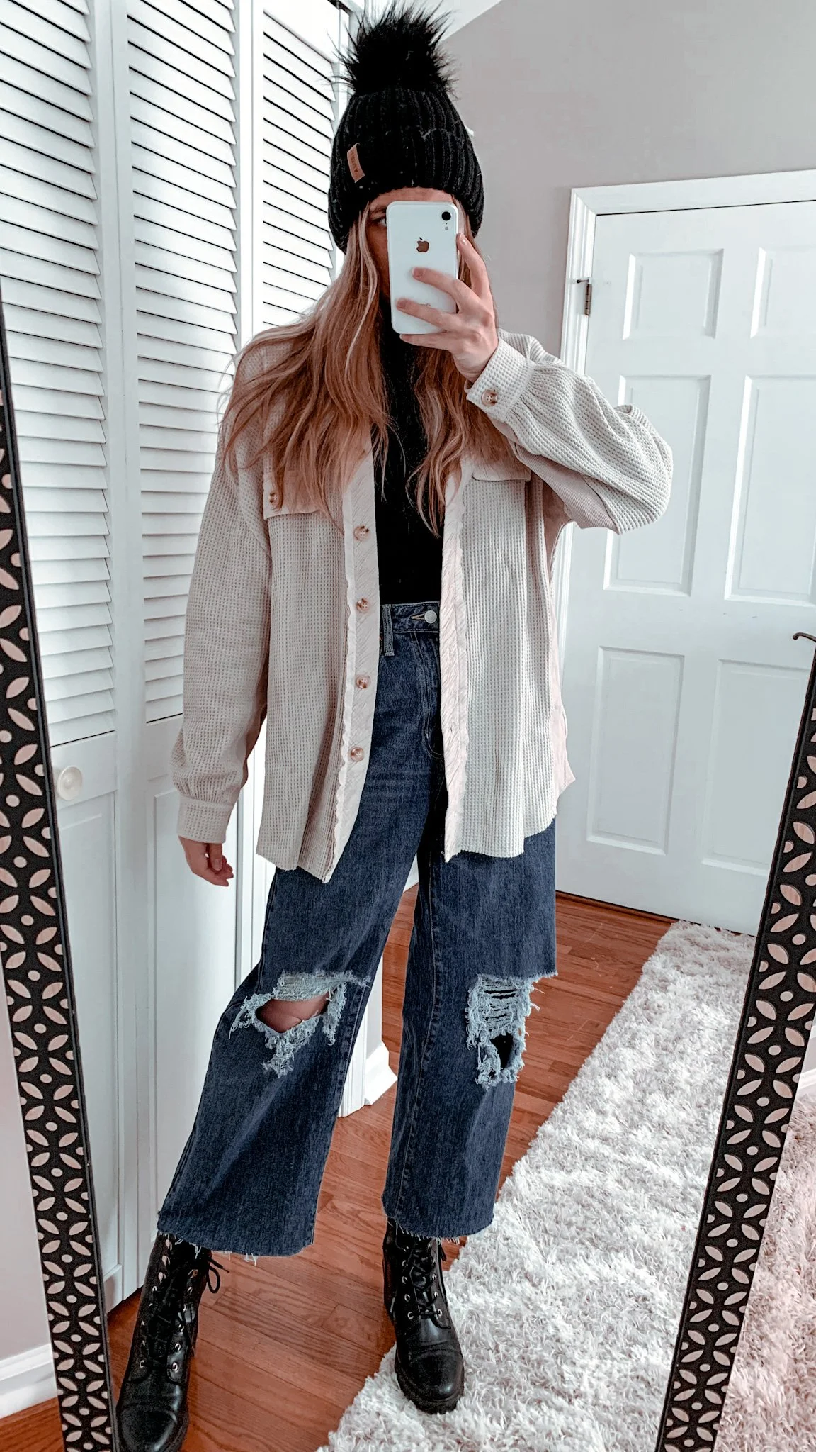 Chic Shacket & Wide-Leg Jeans