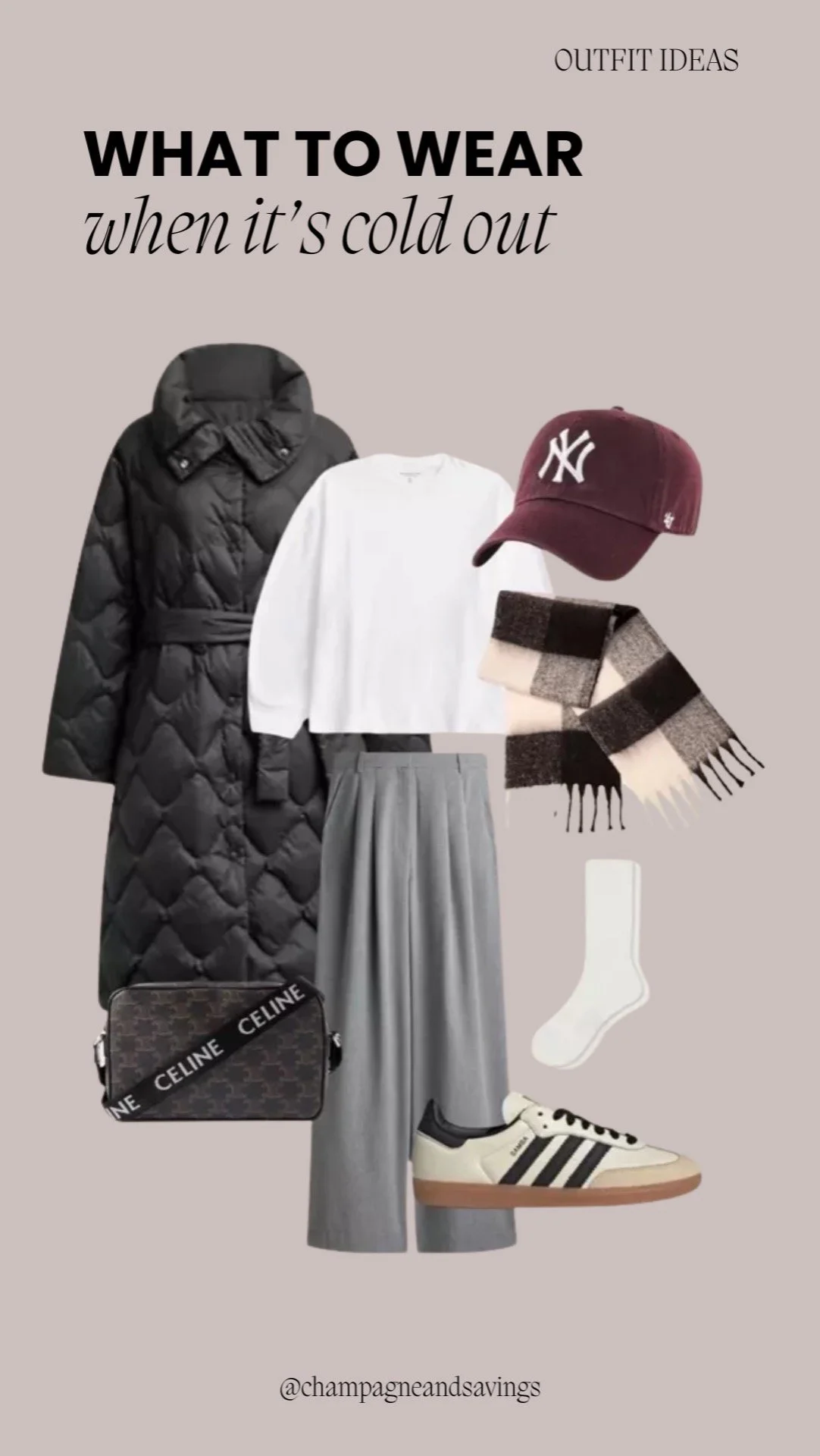 Long Puffer Coat Outfit for Extremely Cold Weather