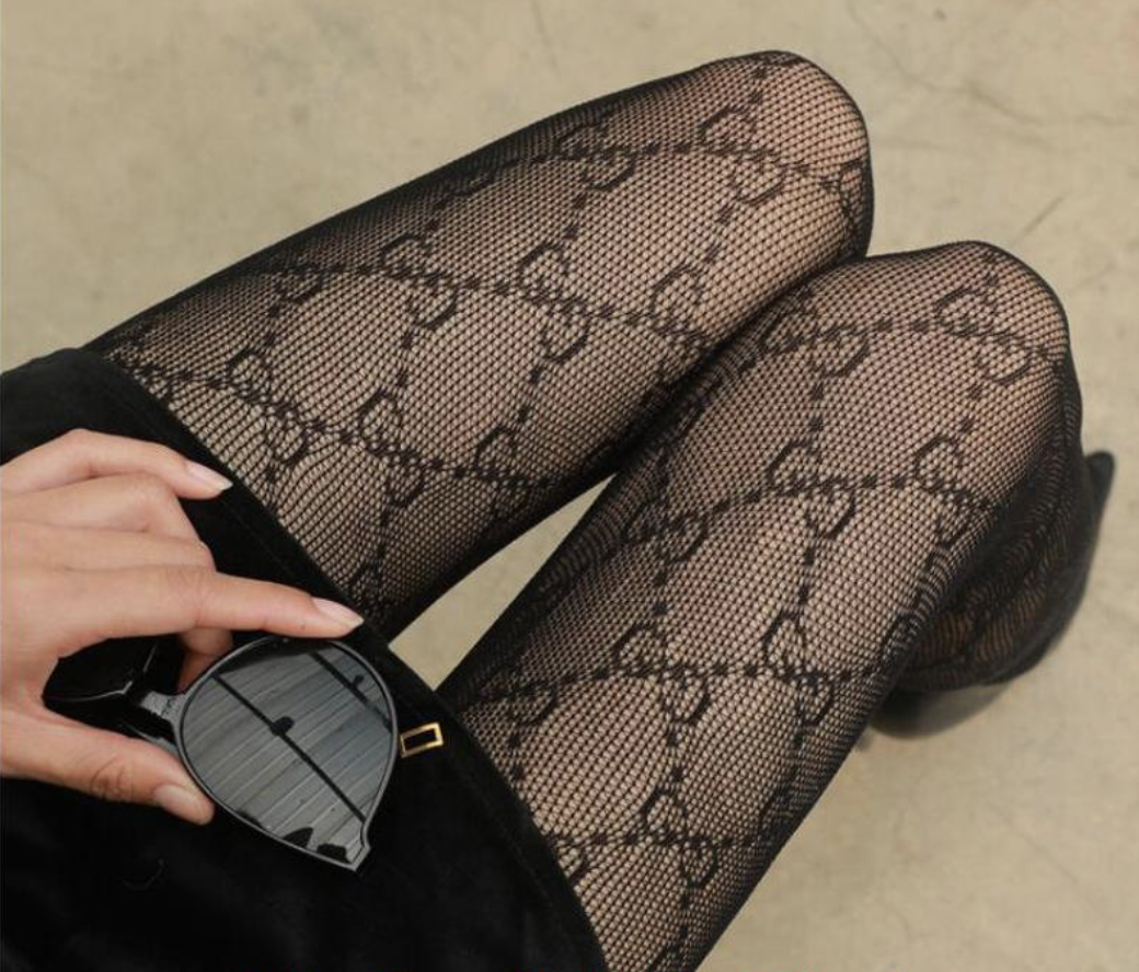 Fashion Designer Inspired Tights- Black