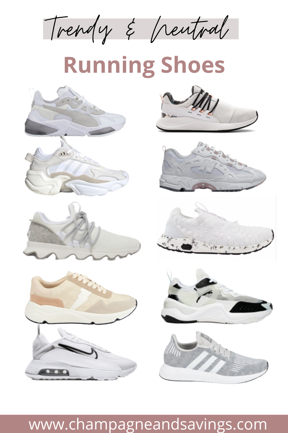 Trendy Neutral Running Shoes for Women (On the Cheap!) — Champagne & Savings