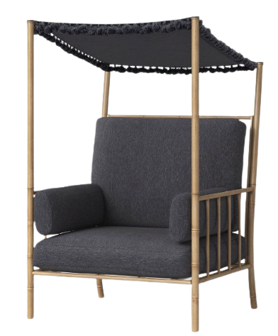 black cabana chair for patio