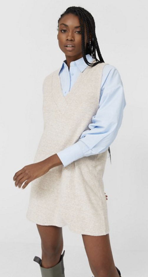 beige sweater vest for women