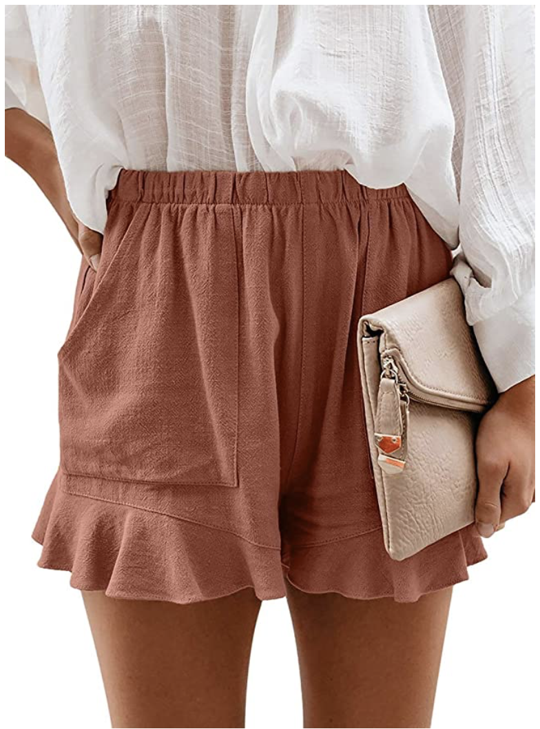 frilly high waisted shorts
