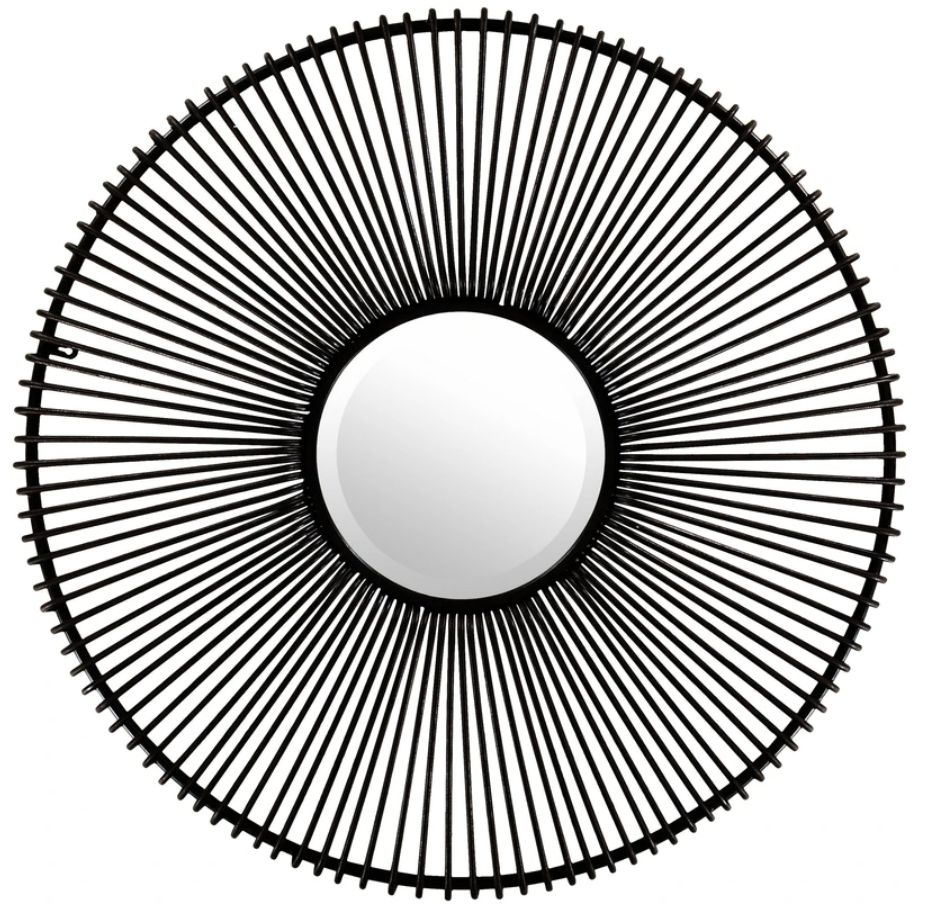 modern black mirror wall decor