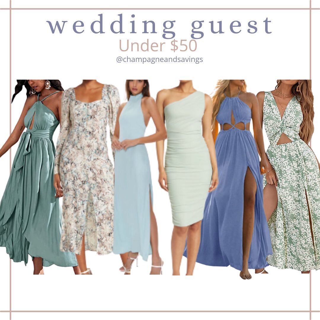 How many weddings are you invited to this year?? If you&rsquo;re on the hunt for a wedding guest dress I&rsquo;m sharing some of my favs under $50 for this season! Linked these on my LTK + some more cute options! If you have a bit more stretch in you