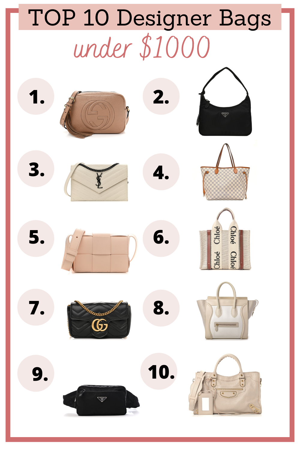 Top 10 Luxury Bag Brands Ranking 2021 Shoulder Bag Top Designer