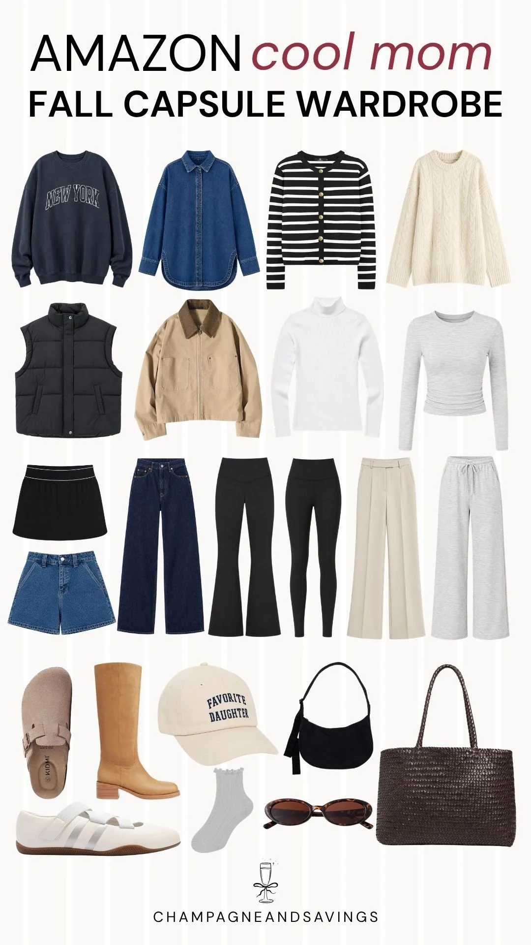 The Everyday Cool Mom Fall Capsule Wardrobe from Amazon