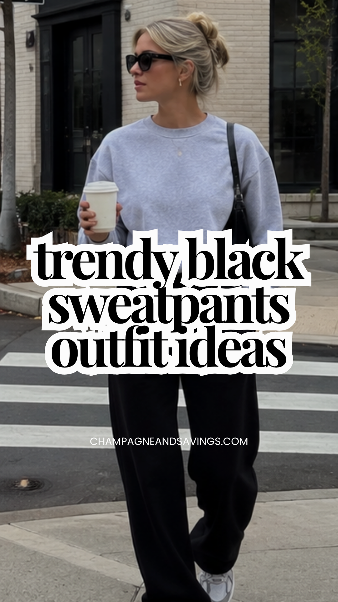 Non-Sloppy Black Sweatpants Outfit Ideas To Wear on Repeat