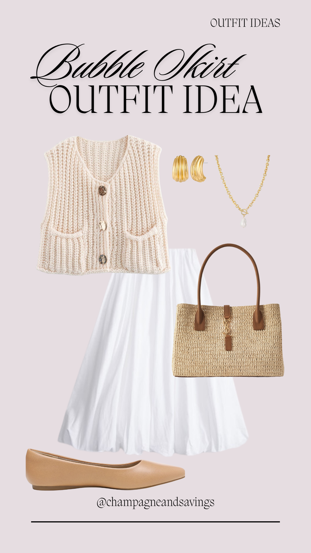 2025 New Casual Linen Bubble Sleeve Skirt Set