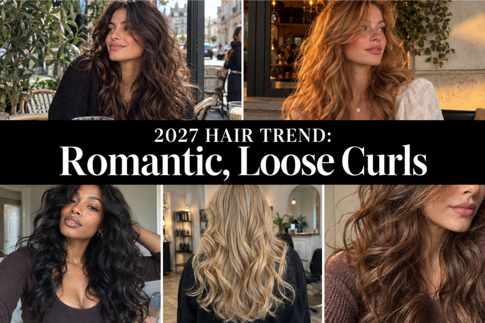 collage of women with loose curls
