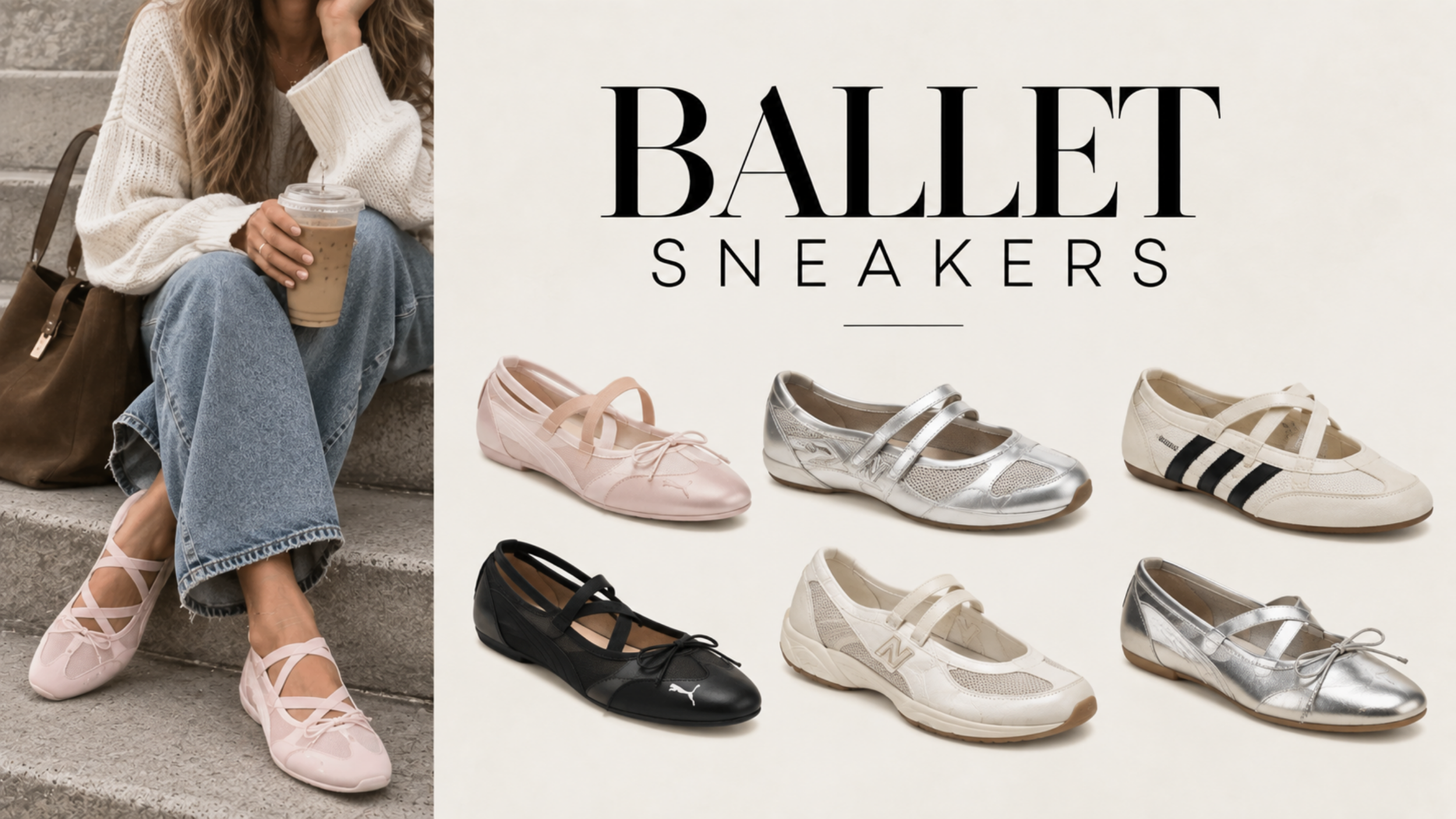 Ballet sneakers  featured as one of the top 2027 shoe trends for women.