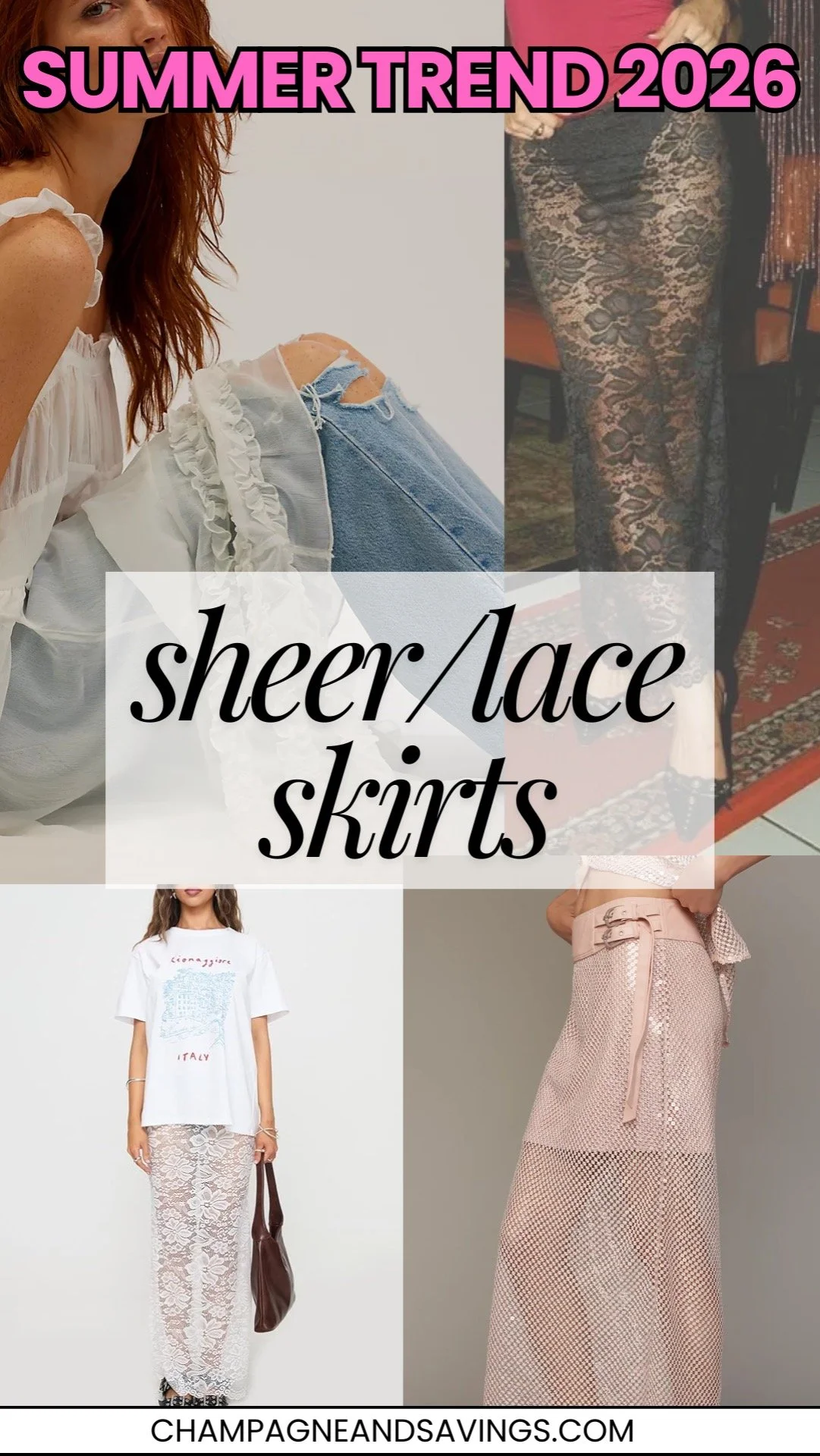 sheer lace skirts
