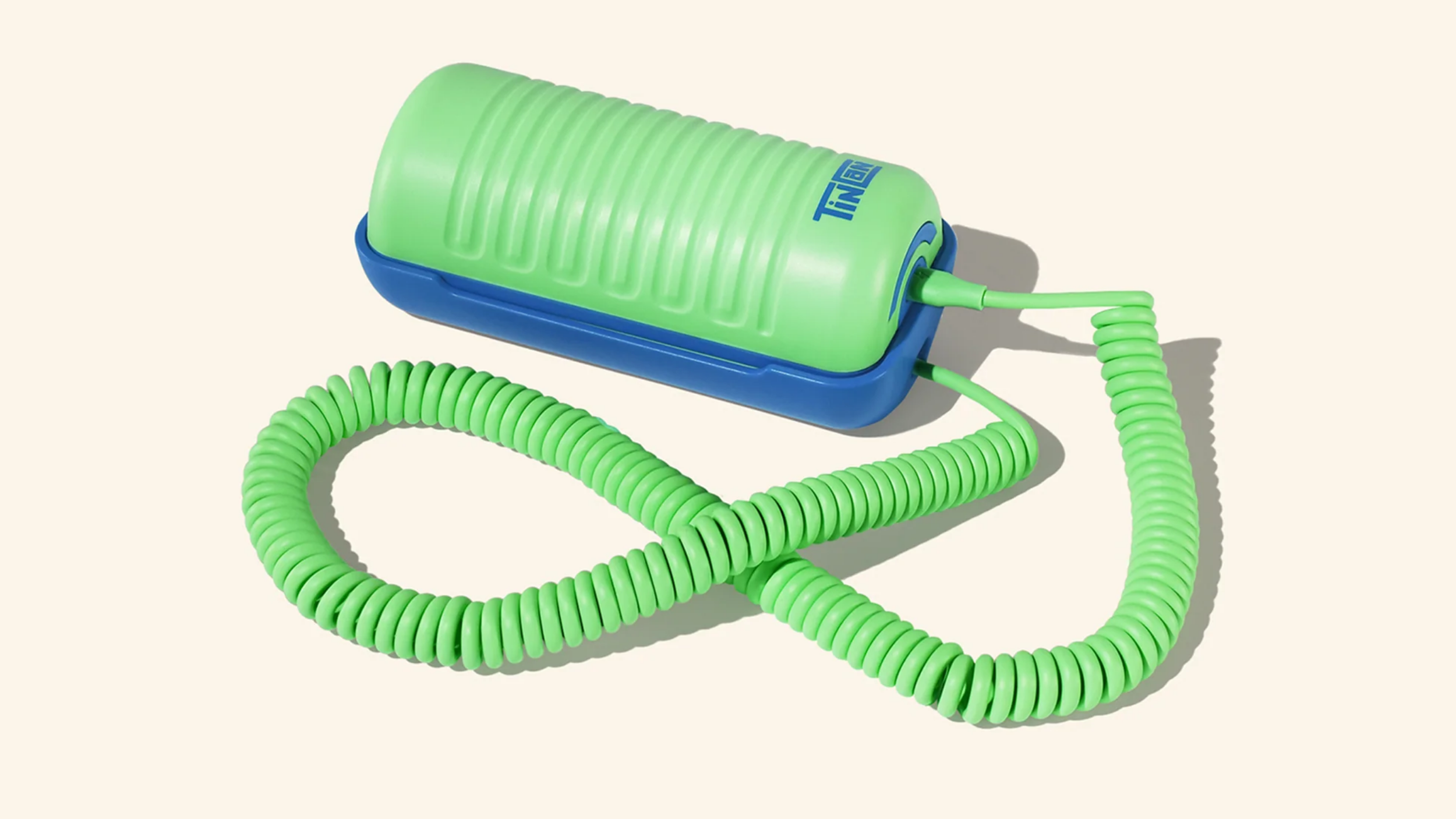 the tin can landline phone for kids in green