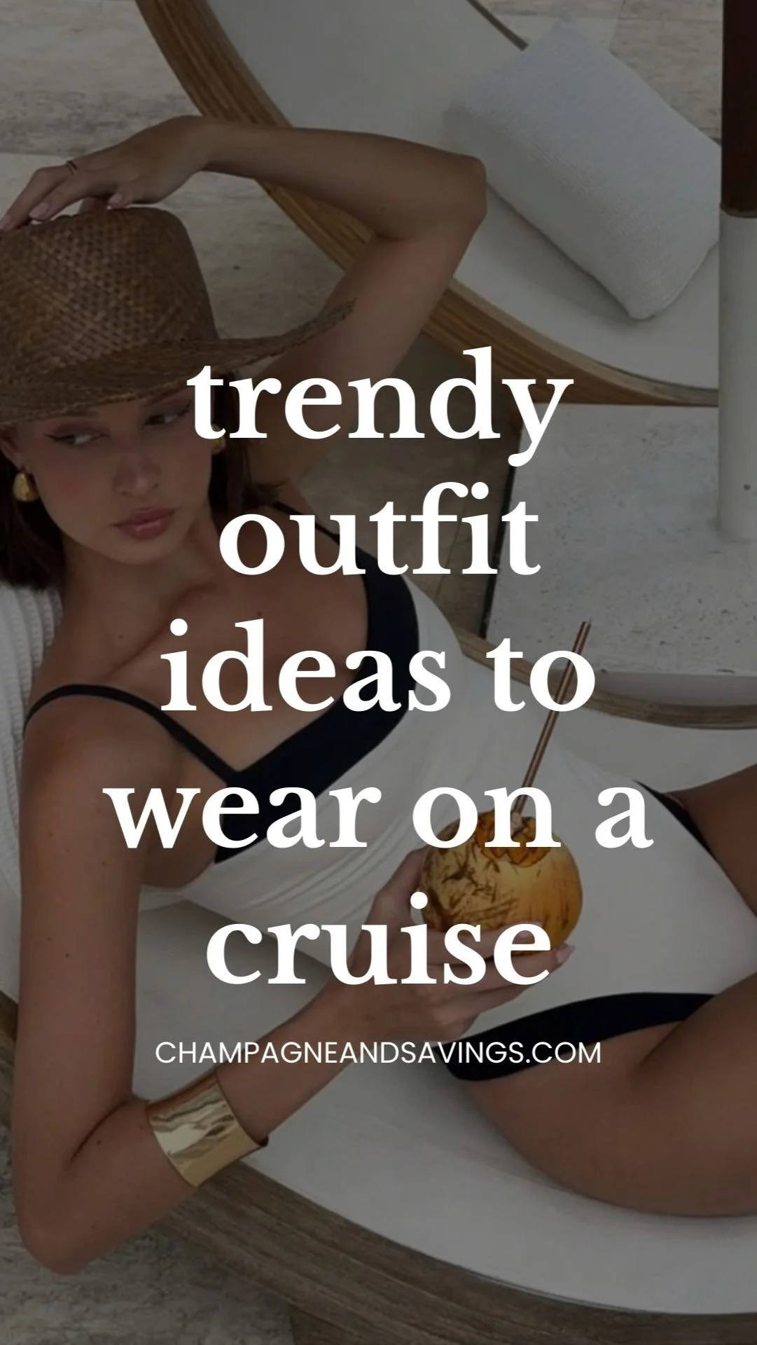 Trendy outfit ideas to wear on a cruise, featuring stylish looks for daytime excursions, evening dinners, and poolside lounging.