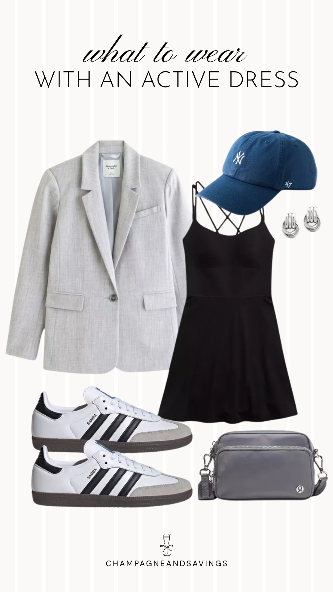 athletic dress outfit idea with a blazer