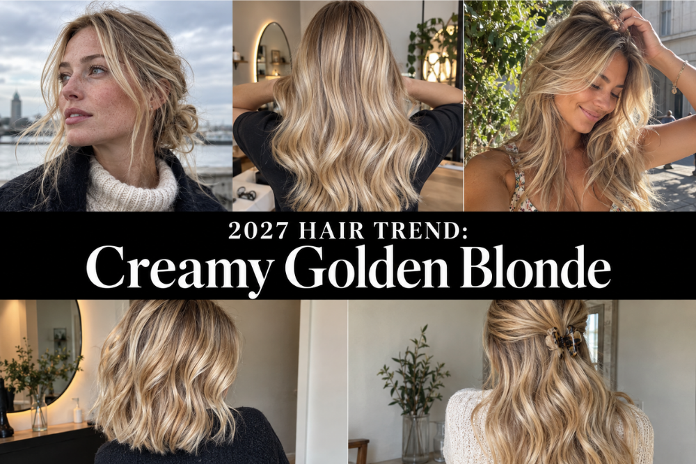 collage of women with blonde hair