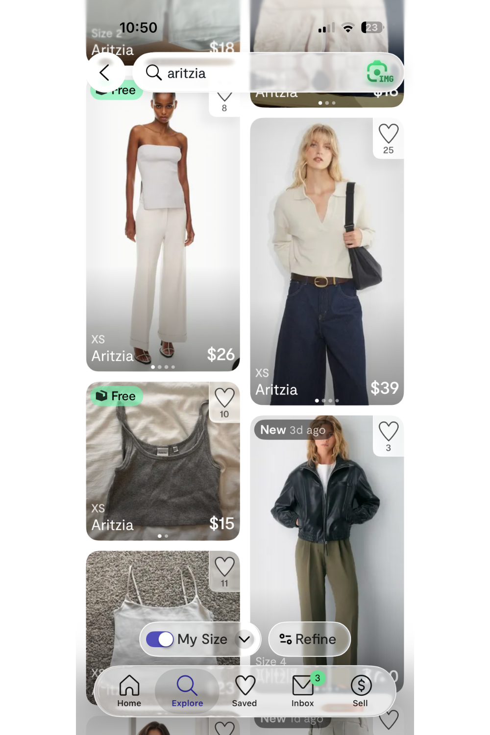aritzia finds on depop