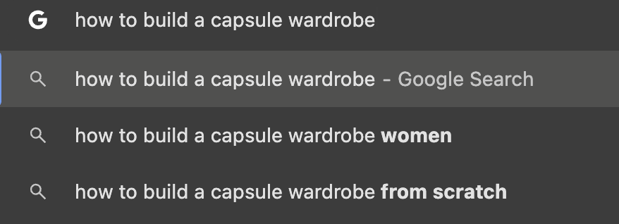 searching how to build a capsule wardrobe