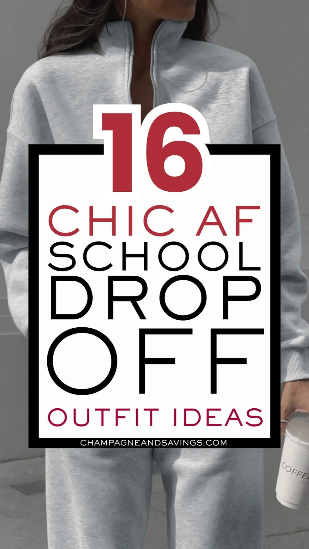16 Easy Cool Mom School Drop Off Outfits — Champagne & Savings
