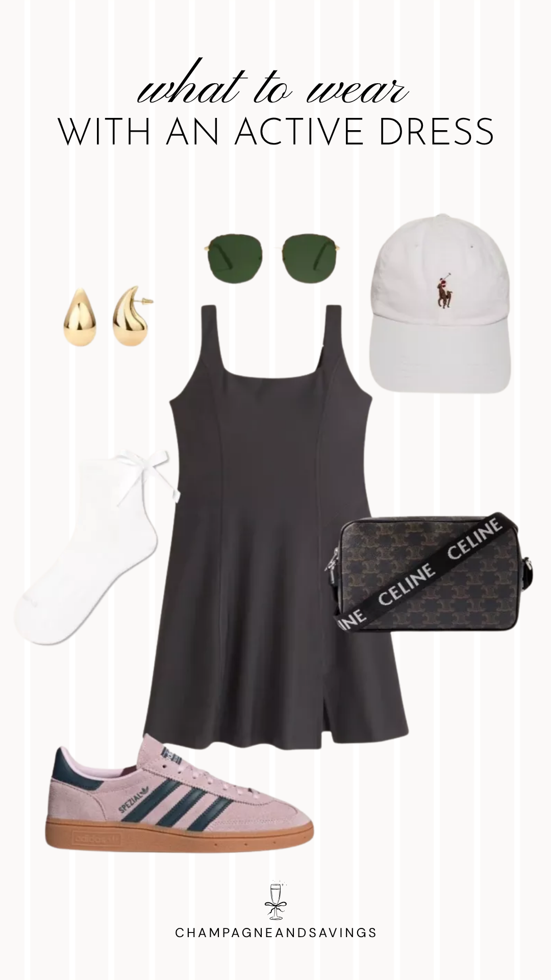 black athletic dress outfit idea